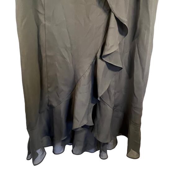 Conrad C Women's Black Faux Wrap Skirt Midi Length Size 12P - Picture 2 of 9